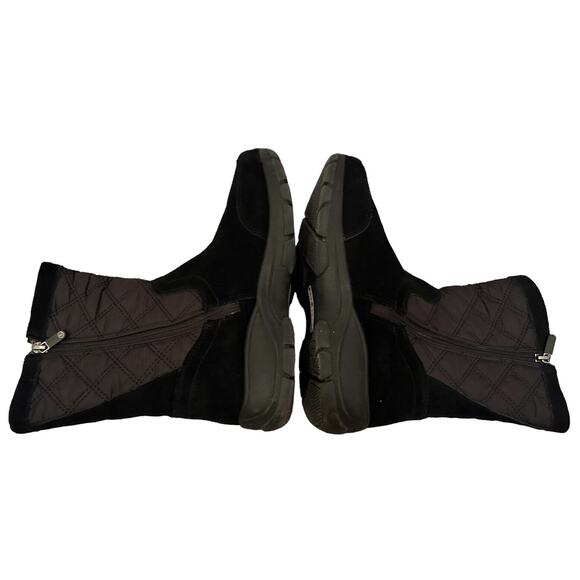 LANDS END Women's‎ Black Quilted Suede All Weather Mid-Calf Zip Boots Size 7.5 B - Picture 14 of 15